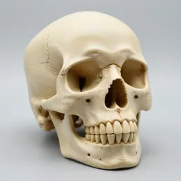 Human skull anatomical model