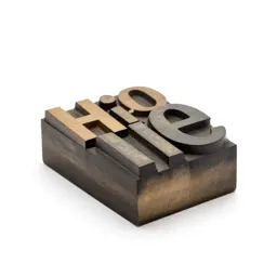 Letterpress type block
