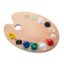 Artist palette with paint