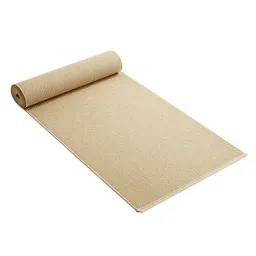 Hand-knotted wool rug rolled up