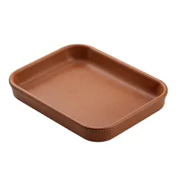 Leather valet tray