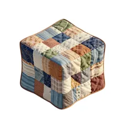 Patchwork quilt folded into a square