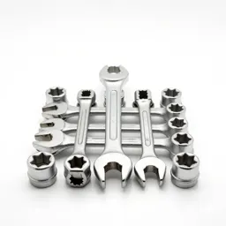 Socket wrench set in a case