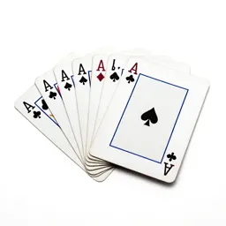 Deck of playing cards fanned out