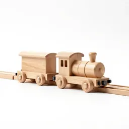 Wooden train track piece