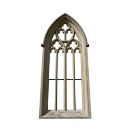 Gothic window tracery panel