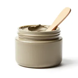 Clay mask jar with a spatula