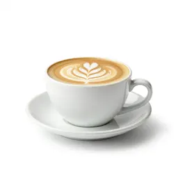 Flat white with latte art