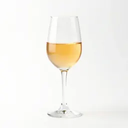 Glass of natural orange wine