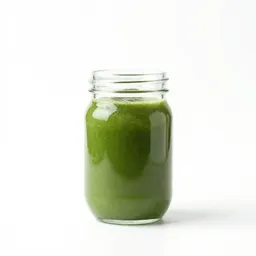 Green smoothie in a jar