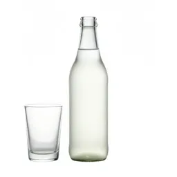Soju bottle and glass