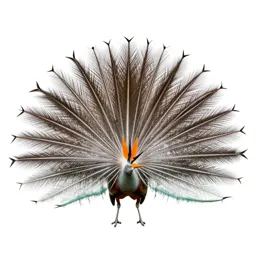 Bird of paradise displaying