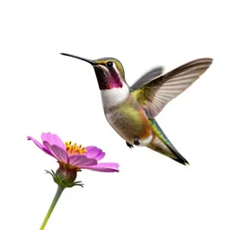 Hummingbird at a flower