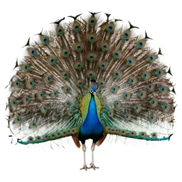 Peacock displaying