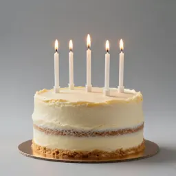 Birthday cake with candles