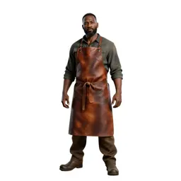 Dwarven blacksmith in a leather apron