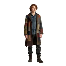 Fae trickster in patchwork