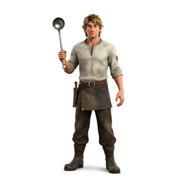 Halfling cook with a ladle