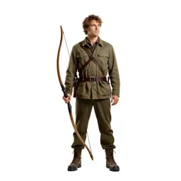 Wandering forest ranger with a longbow