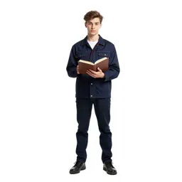 Young apprentice with a spellbook