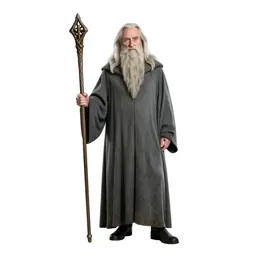 Elder wizard with a rune staff