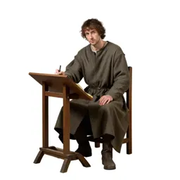 Mediaeval scribe at a lectern