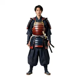 Samurai in lacquered armour