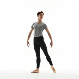 Ballet dancer in fourth position