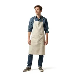 Ceramicist in a clay-dusted apron