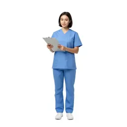 Nurse checking a chart