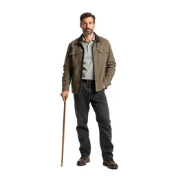Shepherd with a crook