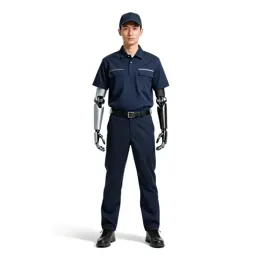 Courier with a cybernetic arm