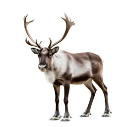 Reindeer with full antlers