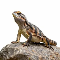 Tuatara on a rock