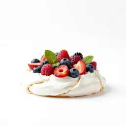 Pavlova with berries