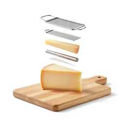 Cheese board with a wire slicer