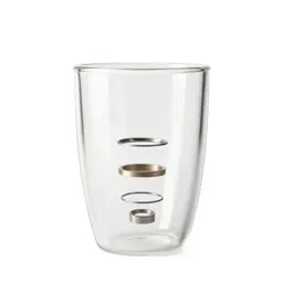 Double-walled glass tumbler