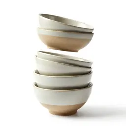 Stack of nesting mixing bowls