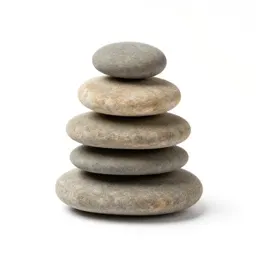 River stone stack