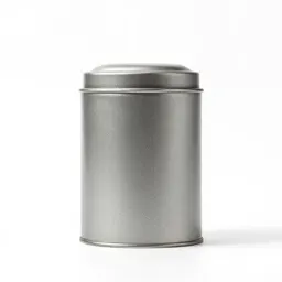 Cylindrical tea caddy tin