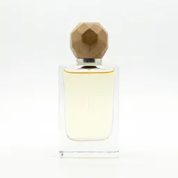Perfume bottle with a faceted stopper