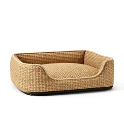 Woven dog bed