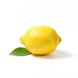 Lemon with a leaf