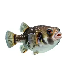 Pufferfish inflated