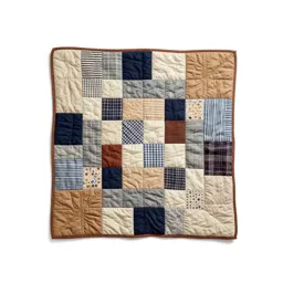 Patchwork quilt folded into a square
