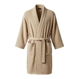 Waffle-weave bathrobe