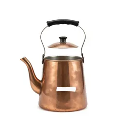 Copper kettle with patina