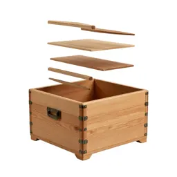 Wooden steamer trunk