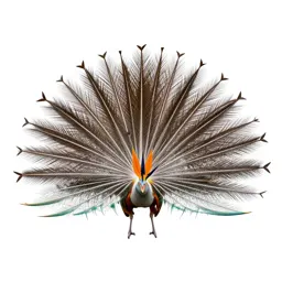 Bird of paradise displaying