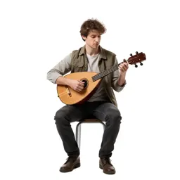 Bard with a travelling lute